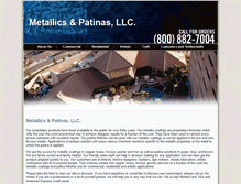 Tablet Screenshot of metallicsandpatinas.com